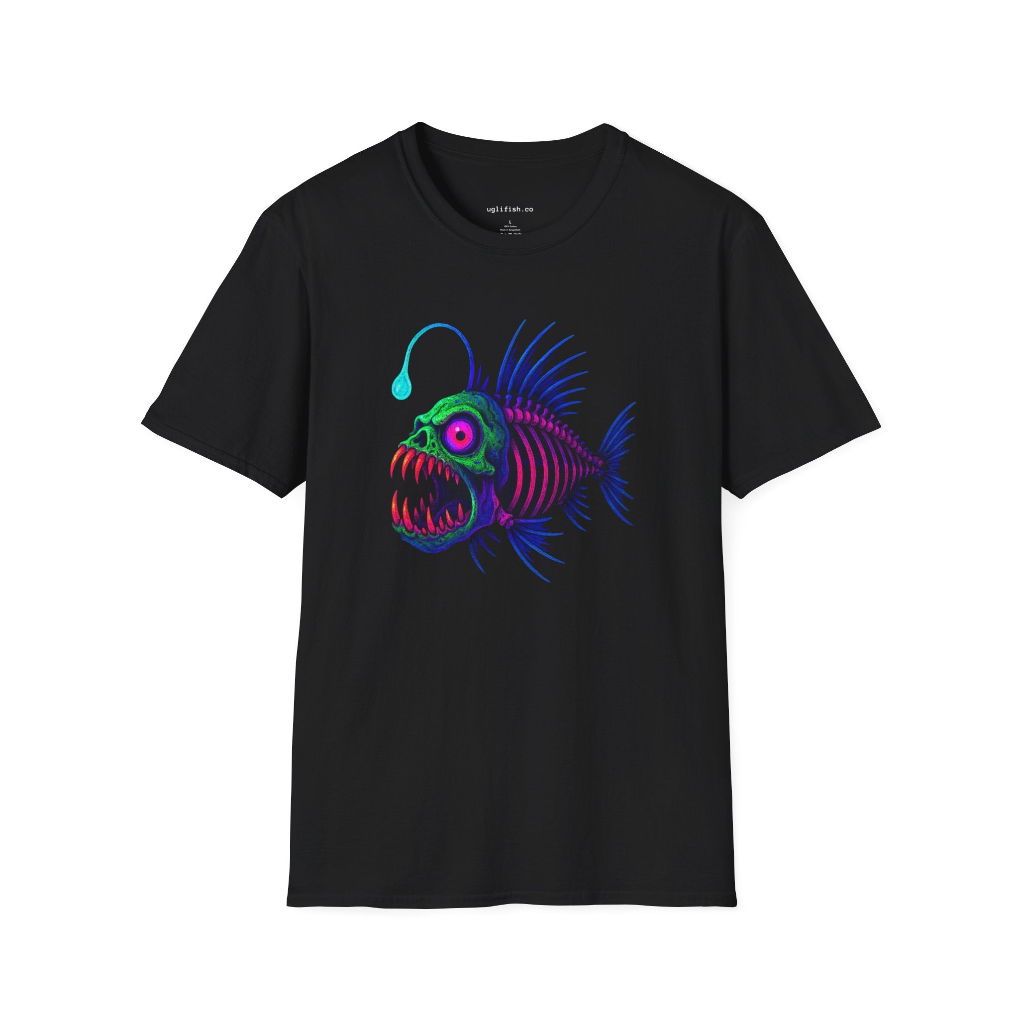 Anglerfish Neon Graphic T-Shirt — Uglifish.co Logo