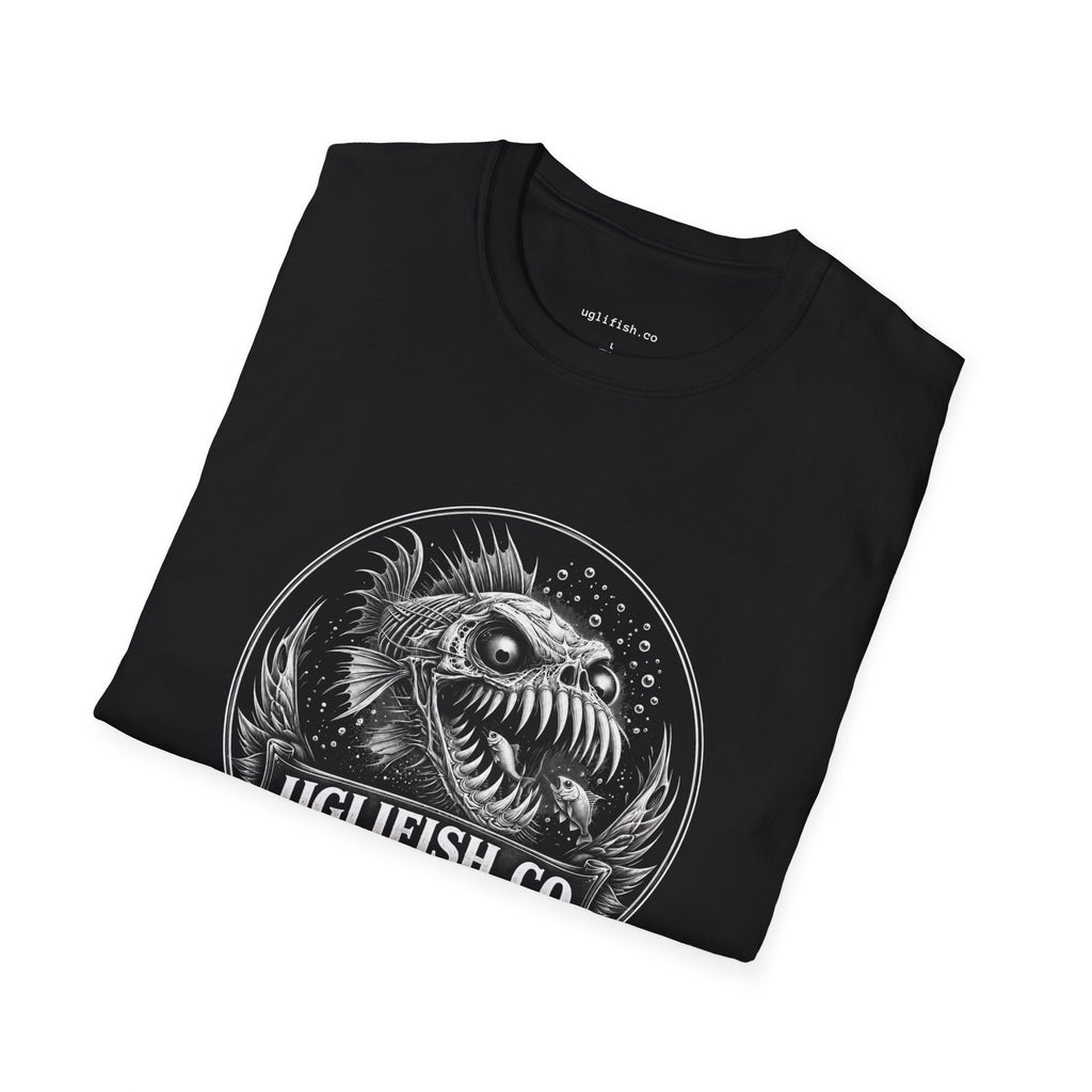 UGLIFISH.CO Circle Logo — Graphic T-Shirt Vintage Deep Sea Design