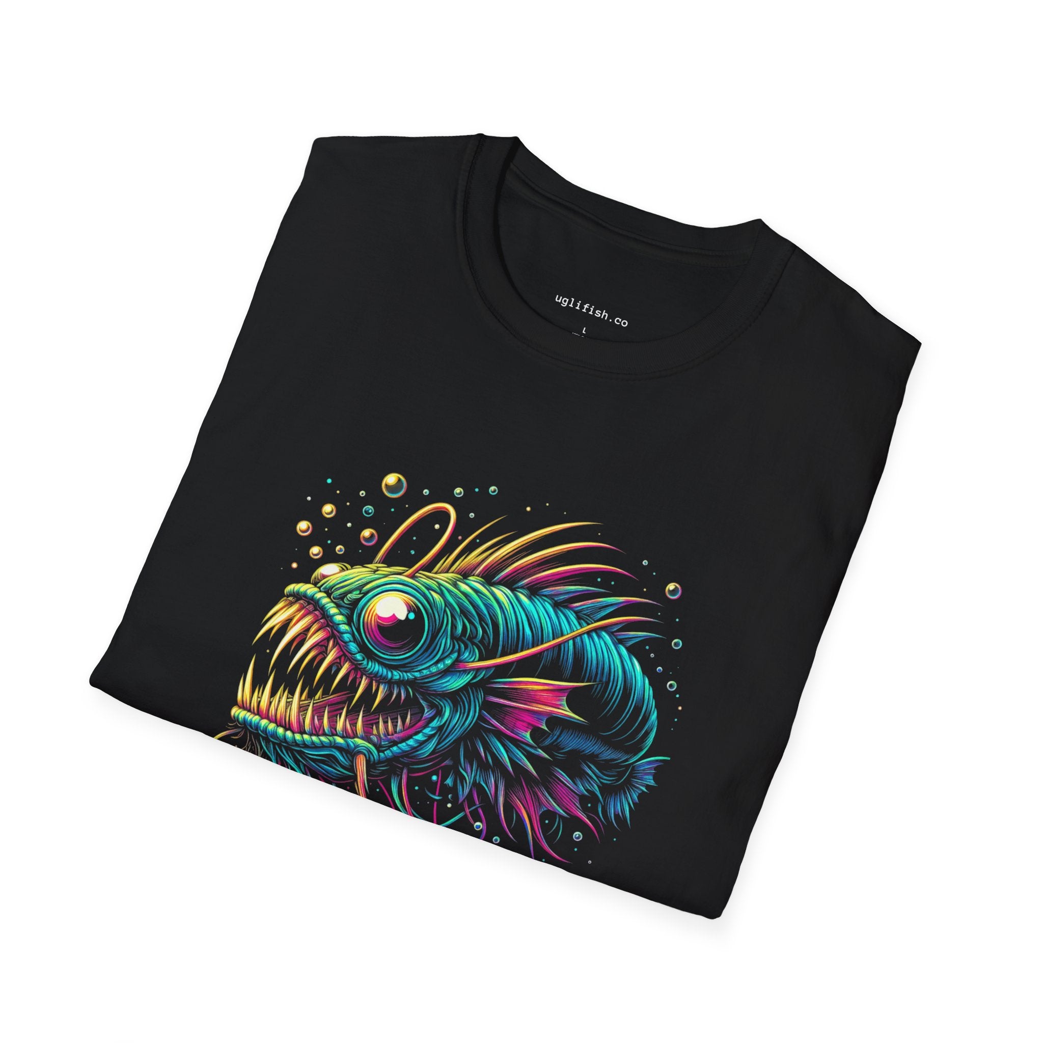 uglifish Neon 04 Graphic Tee - Light Up Your Style with Unique Designs | Casual Wear, Gift for Fish Lovers, Graphic Shirt, Cool T-Shirt, Fun Apparel