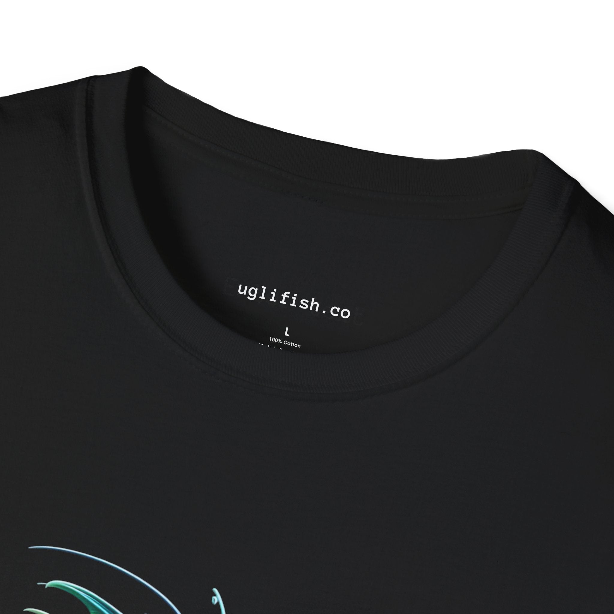 Blue Deep Sea Fish Graphic T-Shirt — 'uglifish.co' Deep Sea Illustration