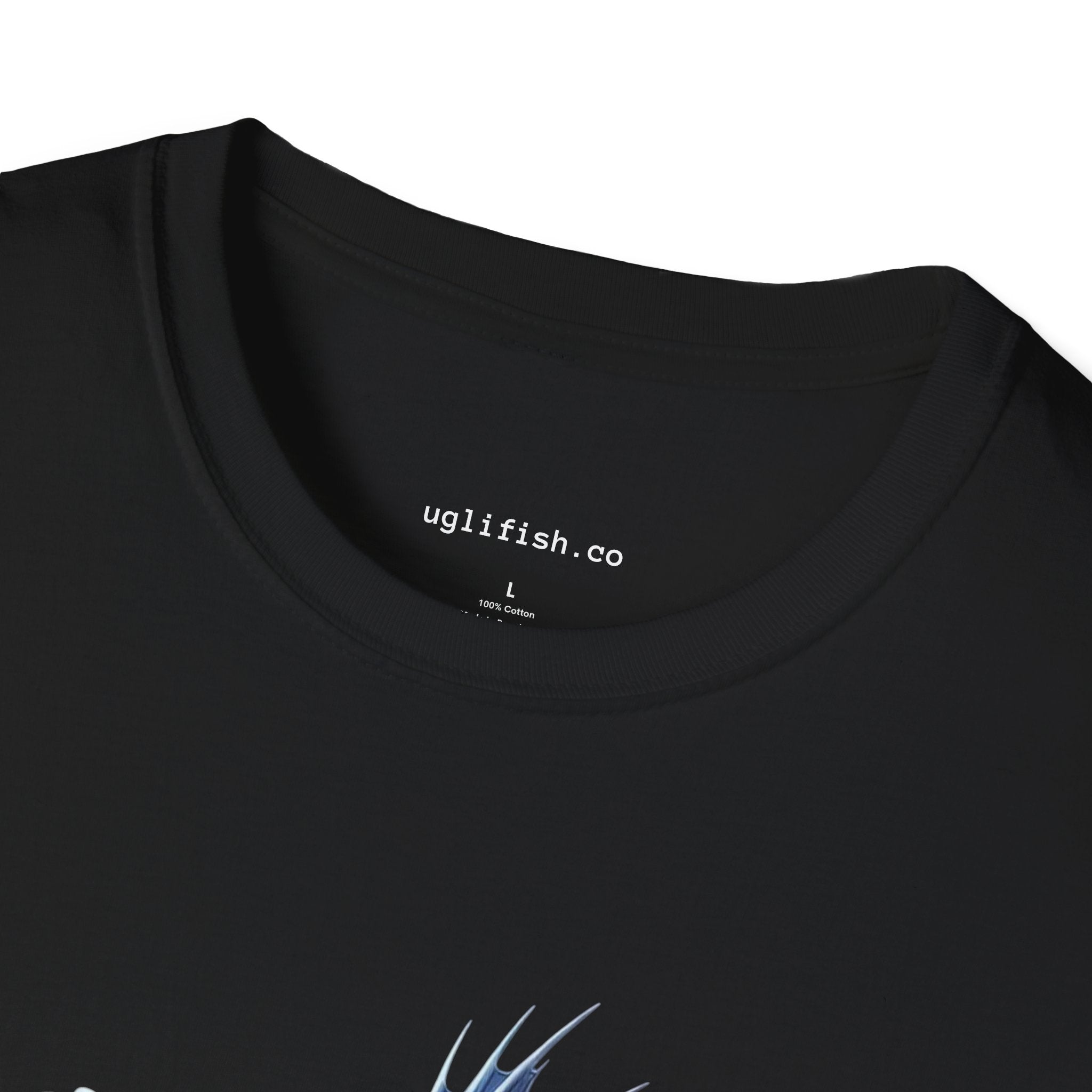 uglifish.co Chrome Fish Design Graphic Tee - Light Up Your Style with Unique Designs | Casual Wear, Gift for Fish Lovers, Graphic Shirt, Cool T-Shirt, Fun Apparel