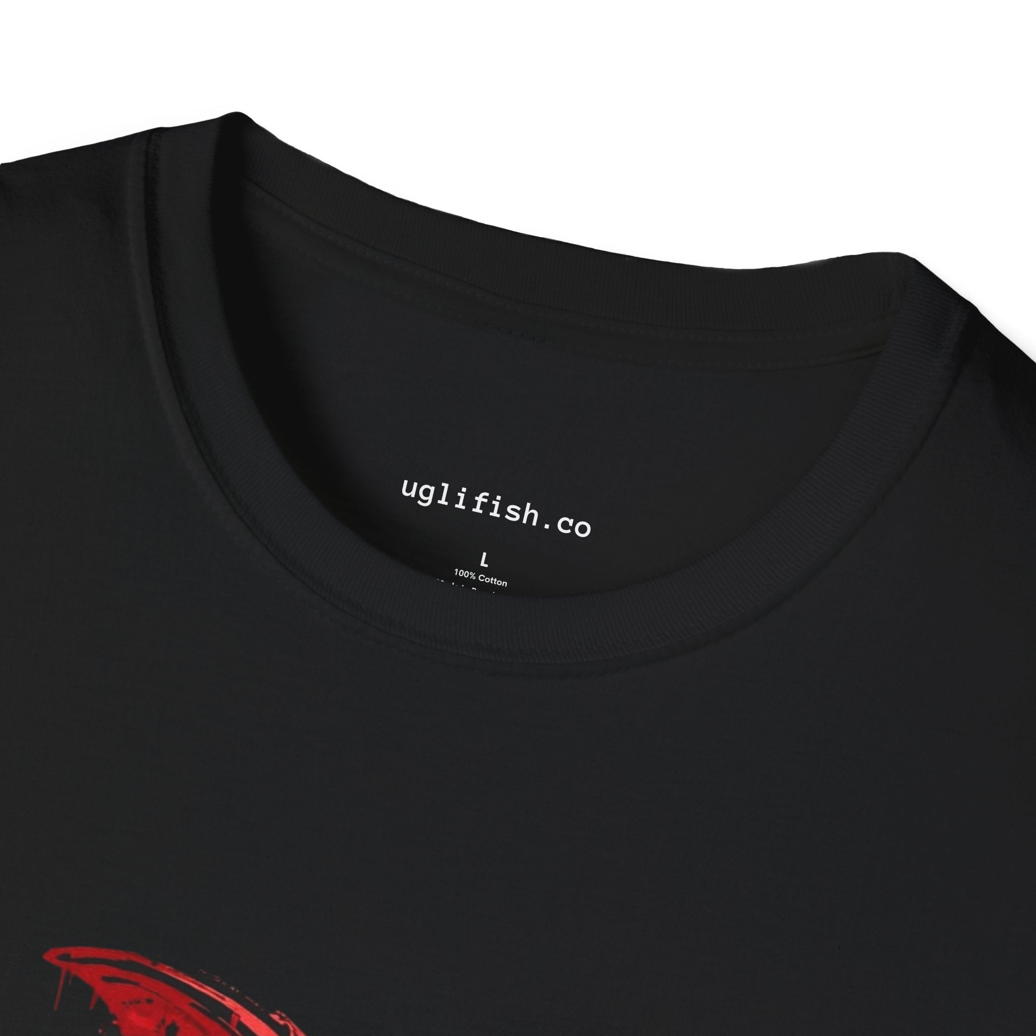 Go Fish T-Shirt — Red Skeletal Fish Graphic Tee