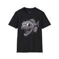 Skeleton Fish Bold Graphic T-Shirt — Monochrome Deep Sea Fish Tee with 'uglifish.co' Logo