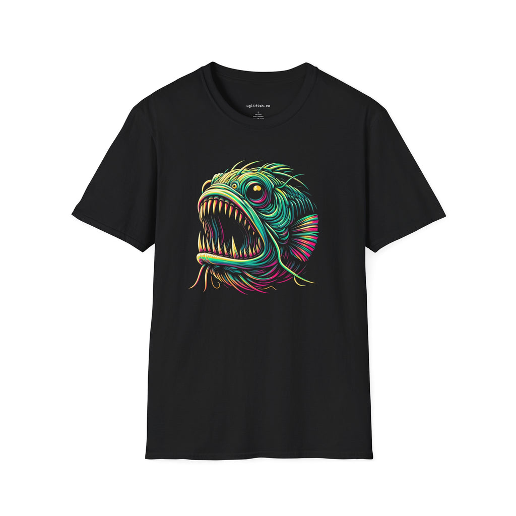 uglifish Neon 09 Graphic Tee - Light Up Your Style with Unique Fish Designs | Casual Wear, Gift for Fish Lovers, Graphic Shirt, Cool T-Shirt, Fun Fish Apparel