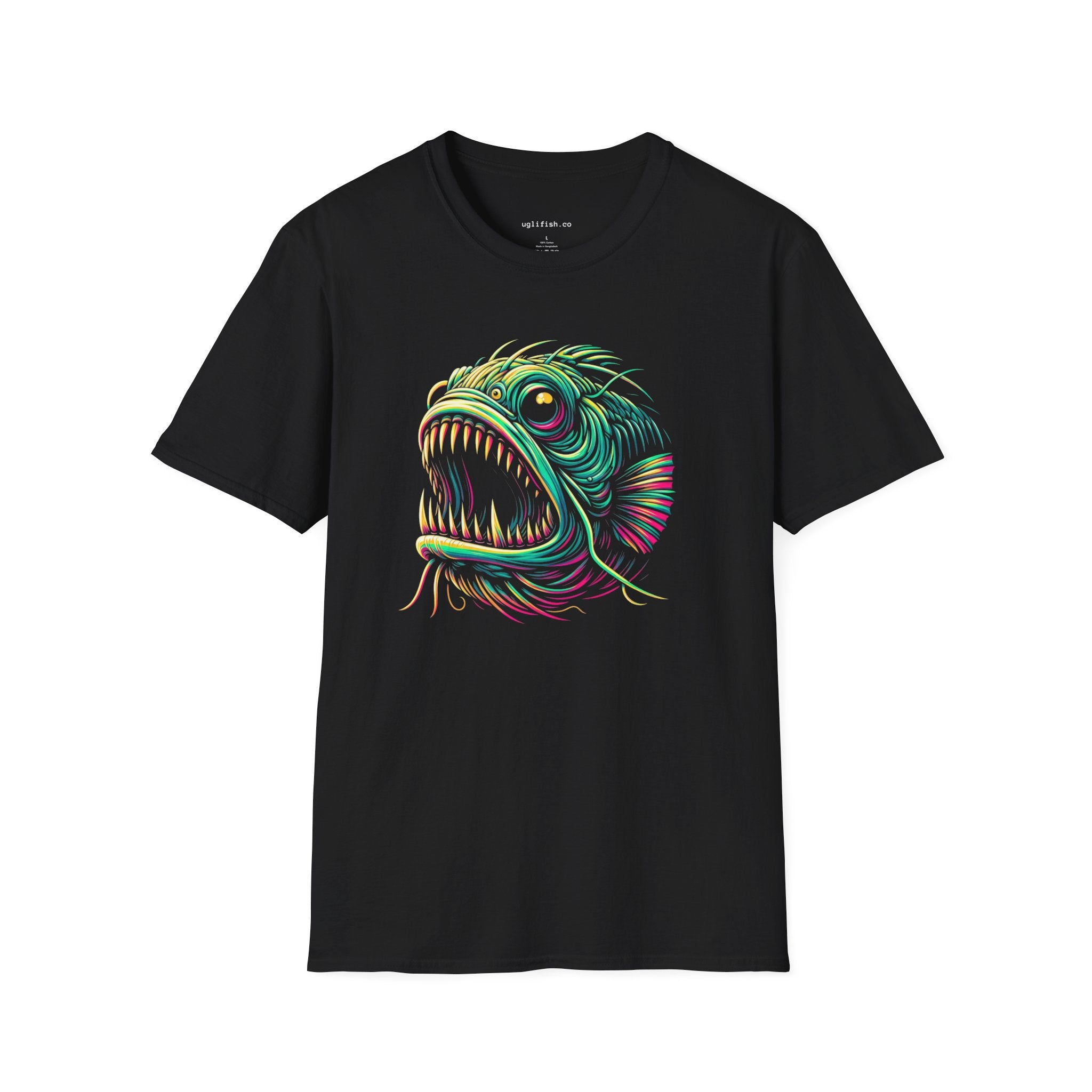 uglifish Neon 09 Graphic Tee - Light Up Your Style with Unique Fish Designs | Casual Wear, Gift for Fish Lovers, Graphic Shirt, Cool T-Shirt, Fun Fish Apparel