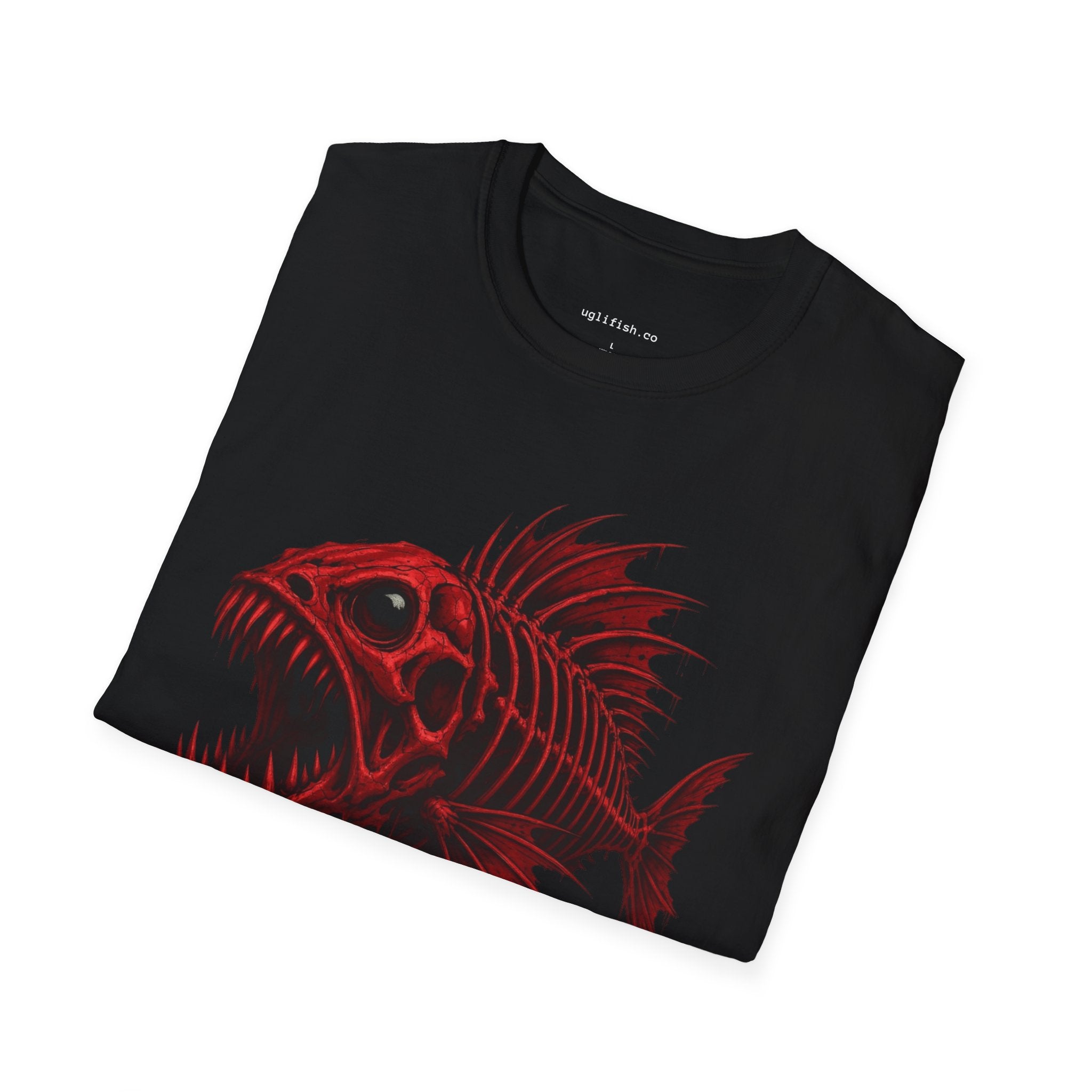 Go Fish Colossal Red Skeletal Fish T-shirt Graphic Tee