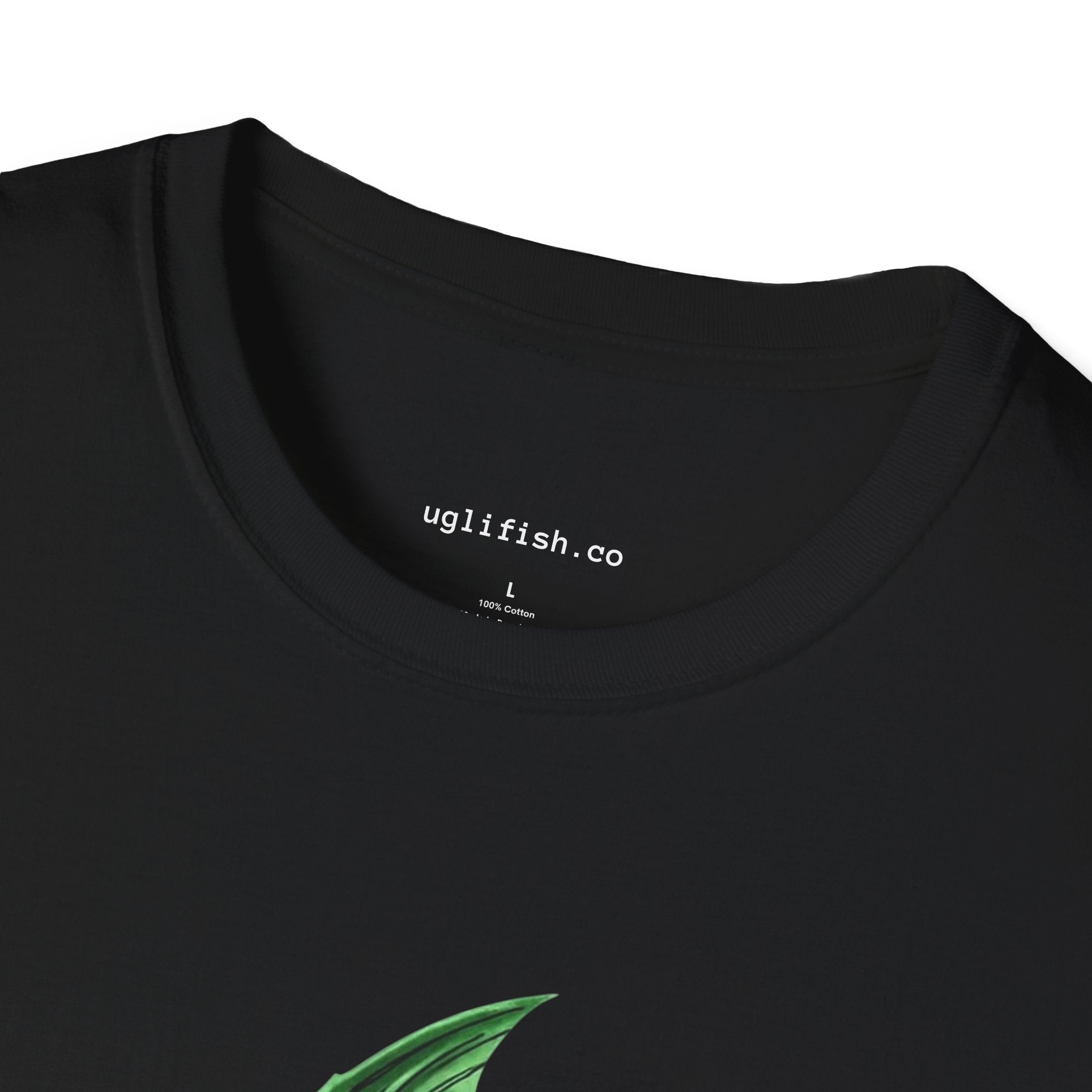 'Go Fish' Green Piranha Graphic T-Shirt, Angler Gift, Fish Lovers, Edgy Streetwear