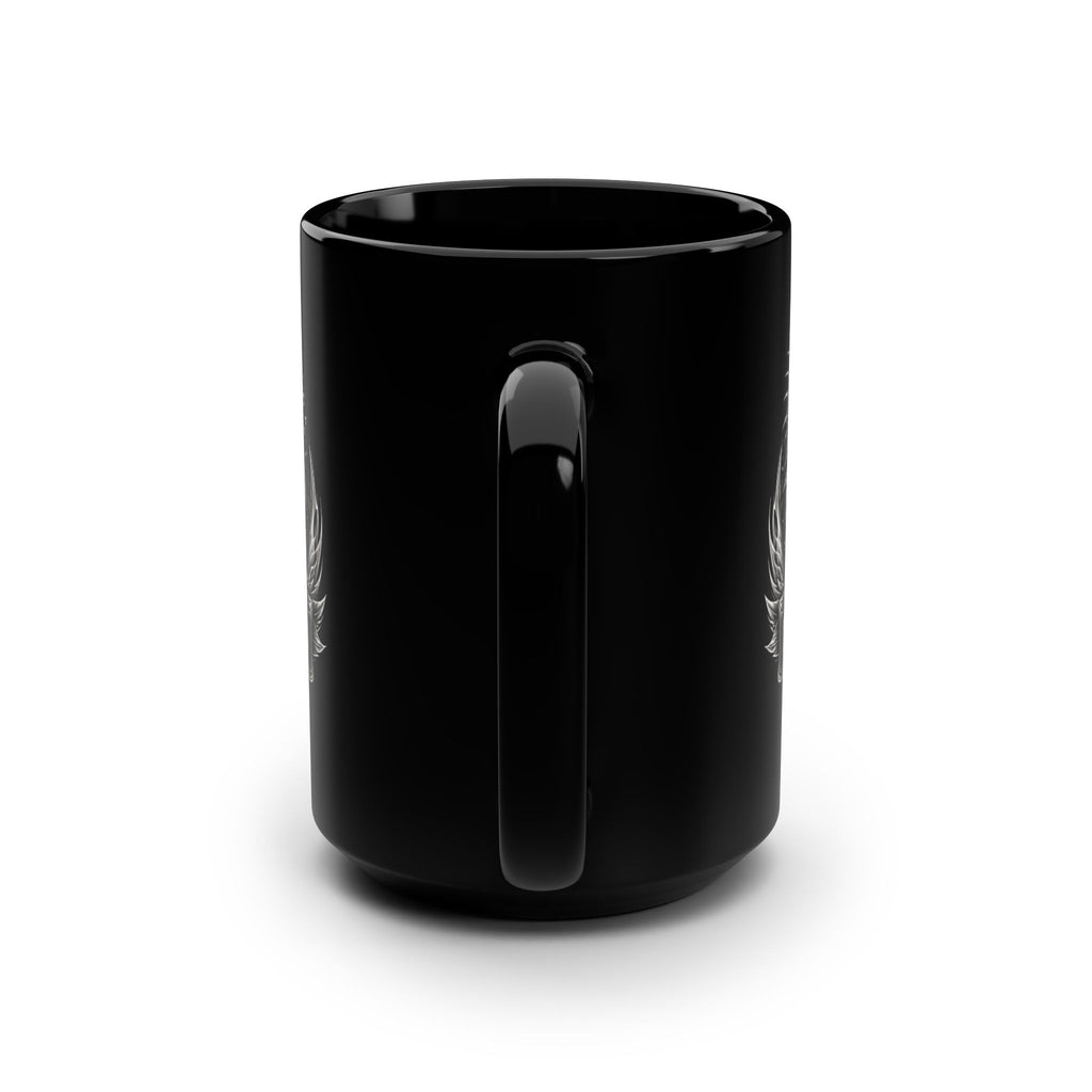 Official uglifish.co Logo 15oz Black Mug — Uglifish Co. Angler Graphic Coffee Cup
