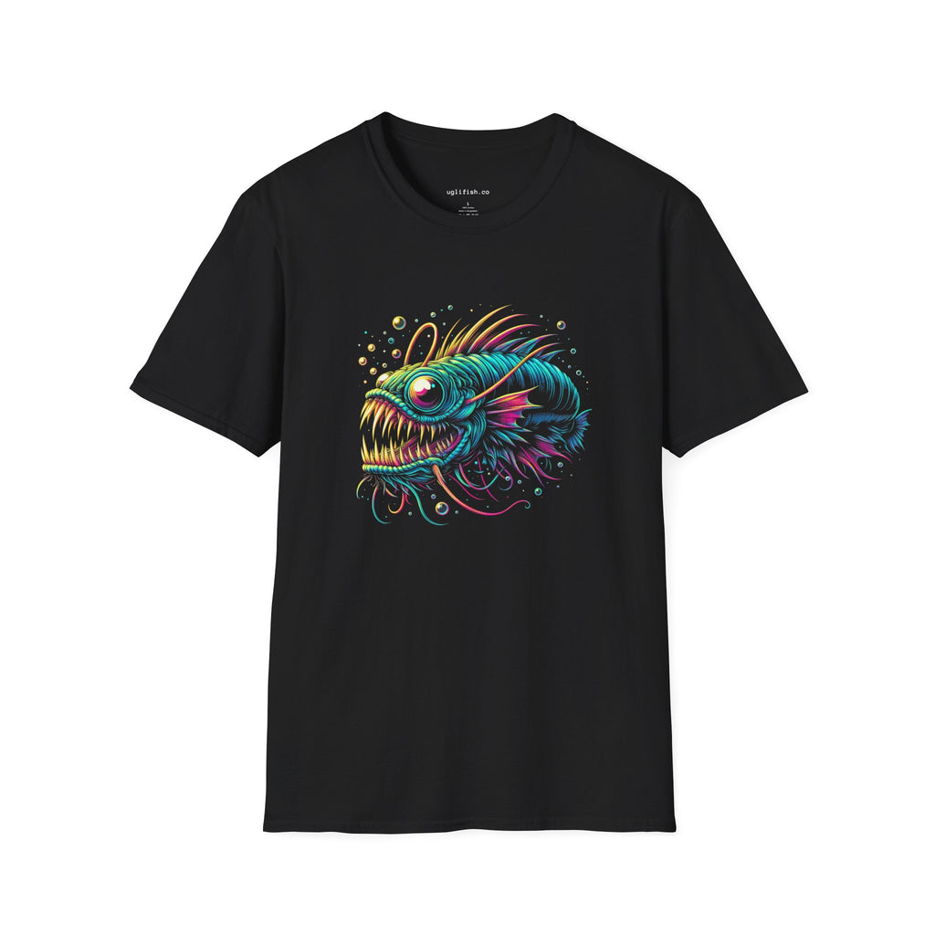 uglifish Neon 04 Graphic Tee - Light Up Your Style with Unique Designs | Casual Wear, Gift for Fish Lovers, Graphic Shirt, Cool T-Shirt, Fun Apparel