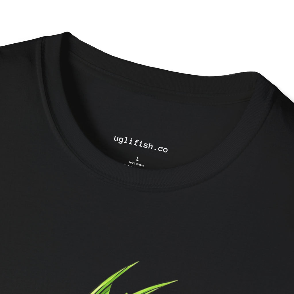 Go Fish T-Shirt — Mean Green Skeletal Fish Graphic Tee