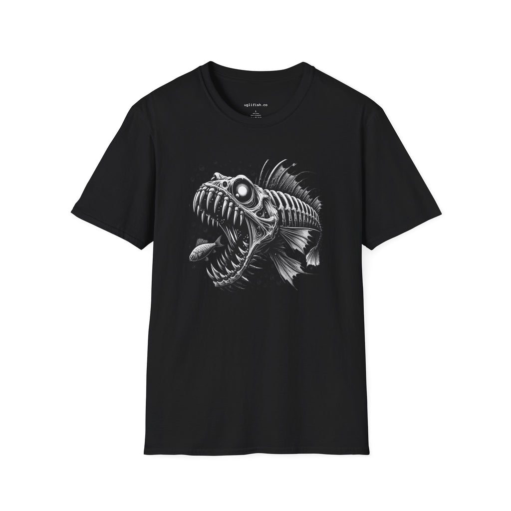 uglifish Swallow You Whole Fish Graphic Tee - Light Up Your Style with Unique Designs | Casual Wear, Gift for Fish Lovers, Graphic Shirt, Cool T-Shirt, Fun Apparel