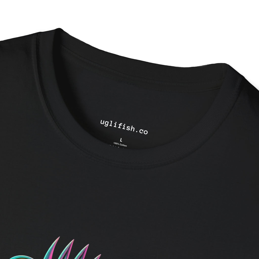 uglifish Neon 06 Graphic Deep Sea Skeleton FishTee - Light Up Your Style with Unique Designs | Casual Wear, Gift for Fish Lovers, Graphic Shirt, Cool T-Shirt, Fun Apparel