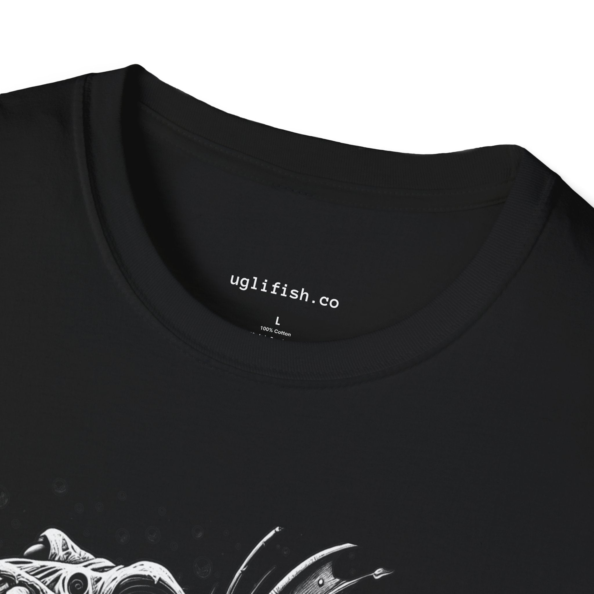 uglifish Swallow You Whole Fish Graphic Tee - Light Up Your Style with Unique Designs | Casual Wear, Gift for Fish Lovers, Graphic Shirt, Cool T-Shirt, Fun Apparel