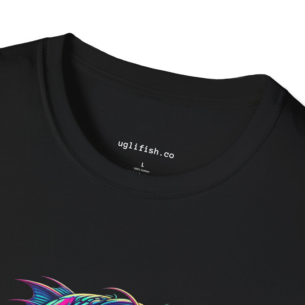 uglifish Neon 02 Deep Sea Menancing Fish Graphic Tee - Light Up Your Style with Unique Designs | Casual Wear, Gift for Fish Lovers, Graphic Shirt, Cool T-Shirt, Fun Apparel