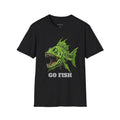 Go Fish T-Shirt — Mean Green Skeletal Fish Graphic Tee