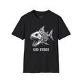 Fish Skeleton T-Shirt — 'Go Fish' Graphic Tee for Anglers & Edgy Beach Style