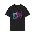 uglifish Neon 06 Graphic Deep Sea Skeleton FishTee - Light Up Your Style with Unique Designs | Casual Wear, Gift for Fish Lovers, Graphic Shirt, Cool T-Shirt, Fun Apparel