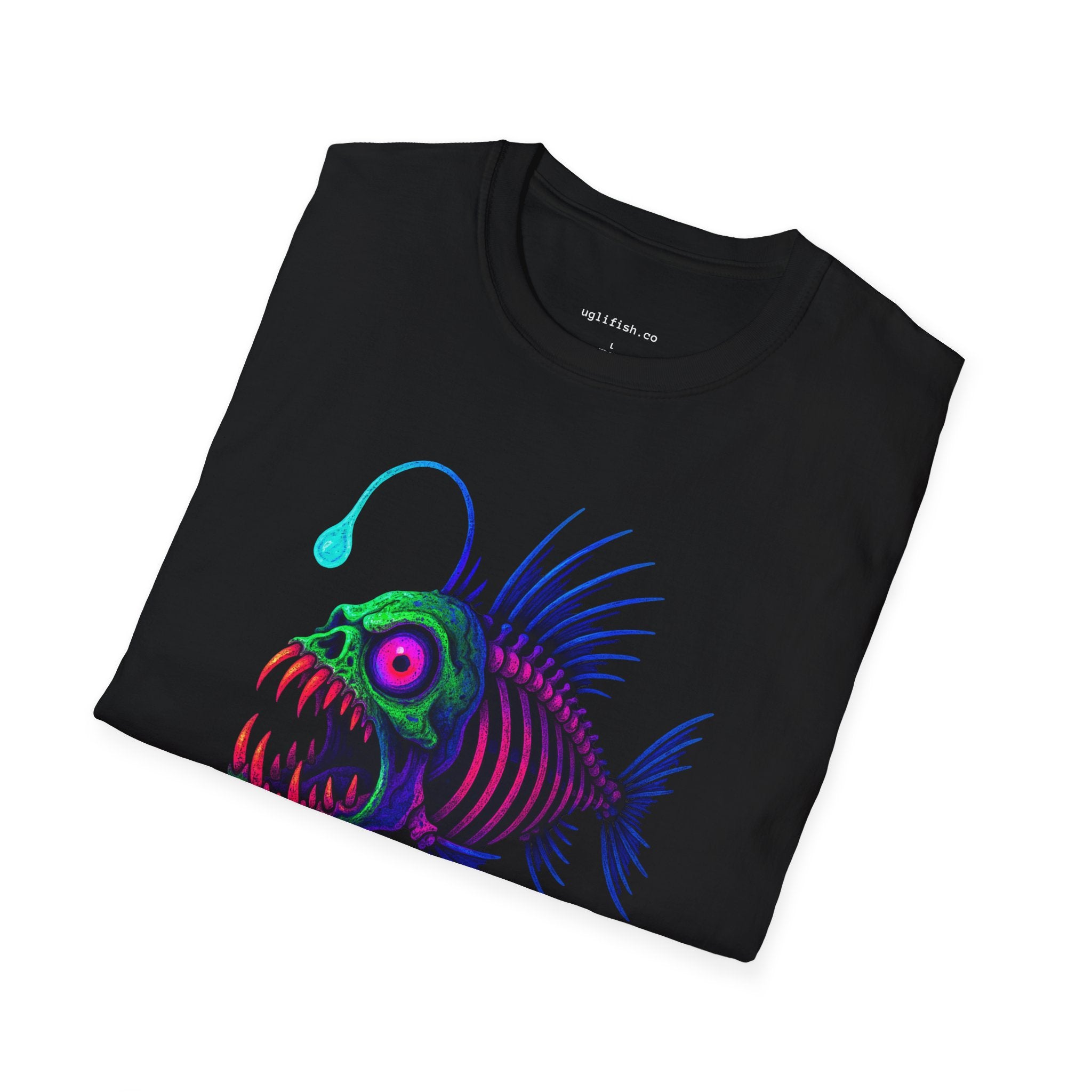 Anglerfish Neon Graphic T-Shirt — Uglifish.co Logo