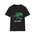 Go Fish T-Shirt — Green Skeletal Fish Graphic Tee
