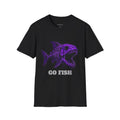 Go Fish T-Shirt — Purple Skeletal Fish Graphic Tee