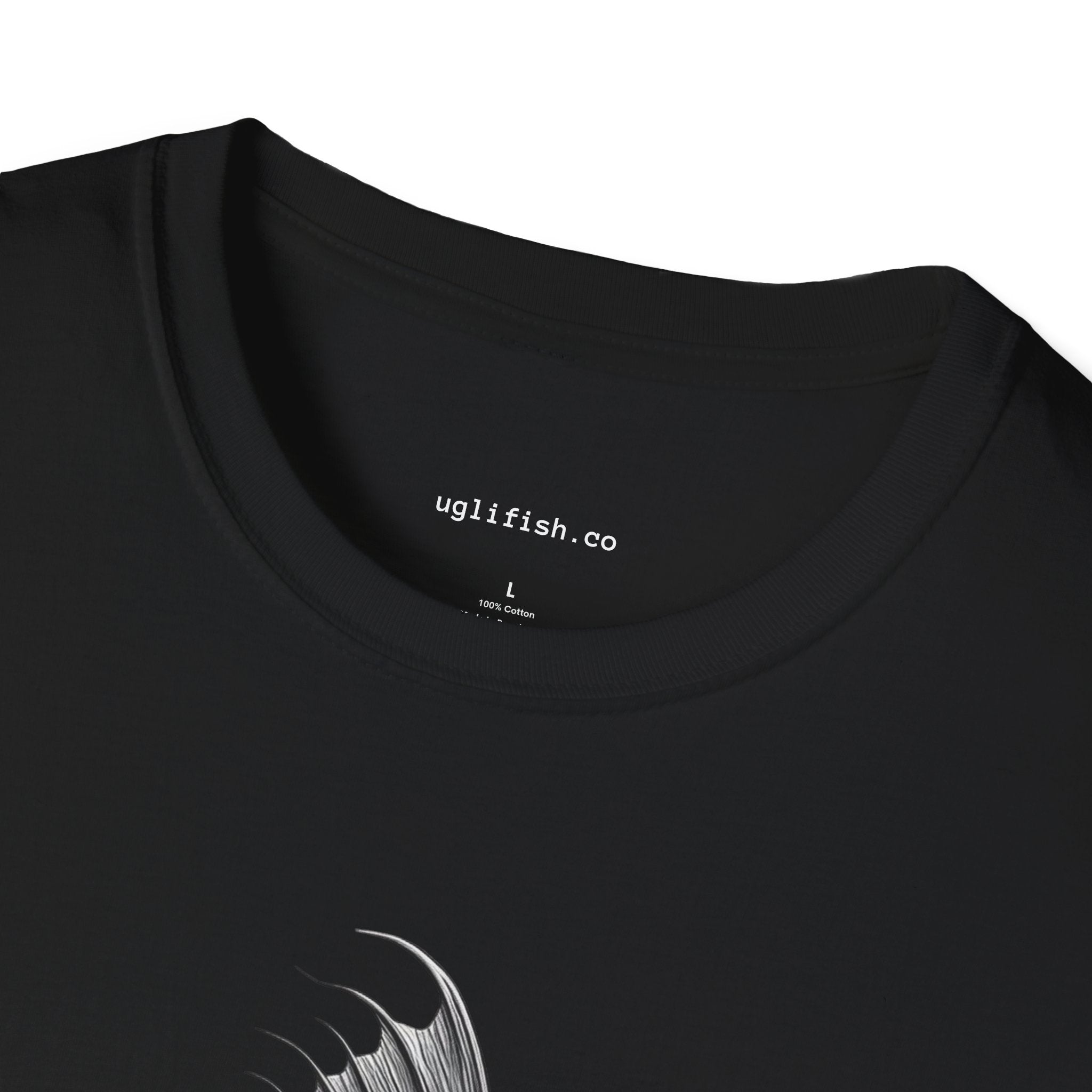 Anglerfish Graphic T-Shirt — 'uglifish.co' Dark Ocean Tee