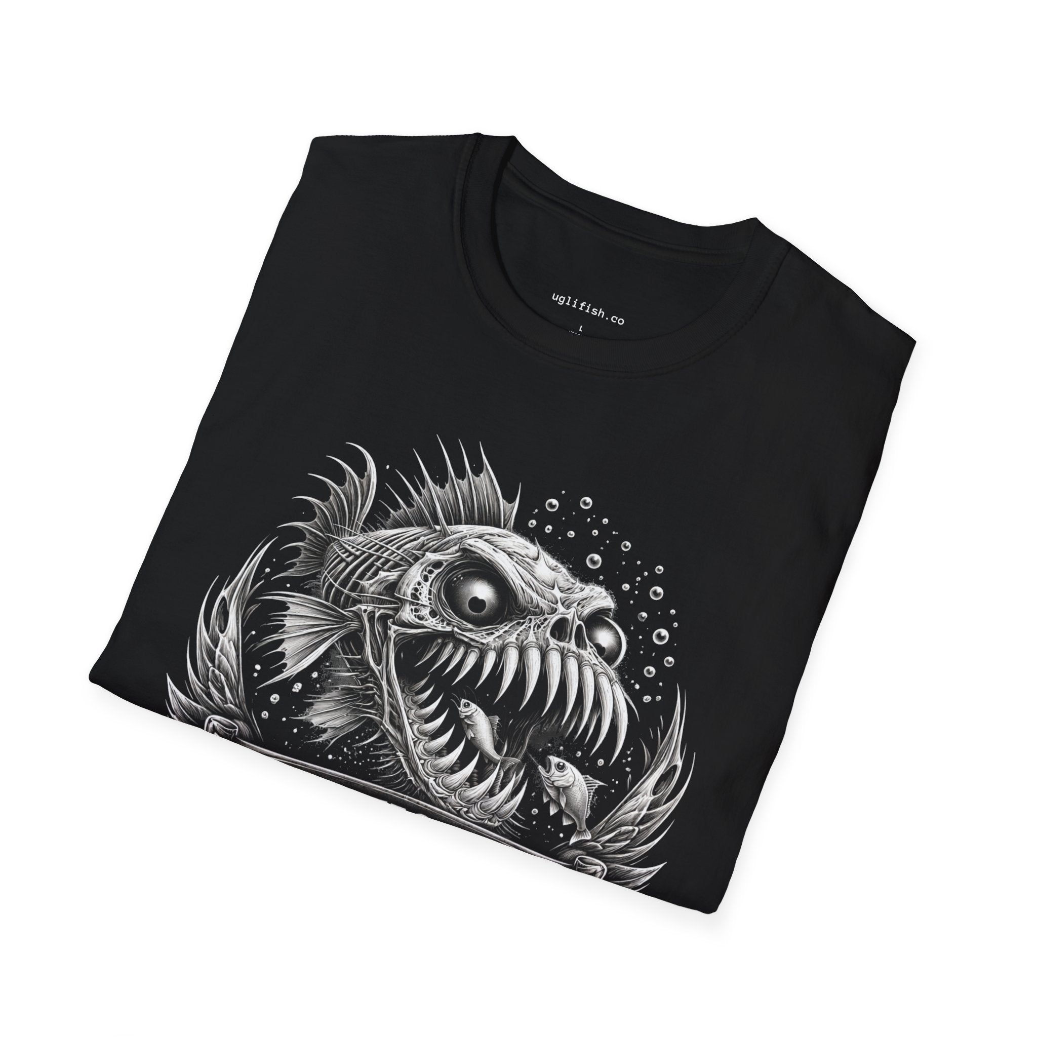 uglifish.co Official Uglifish Emblem Logo Fish Graphic T-Shirt — 'UGLFISH.CO' Deep Sea Monster Tee
