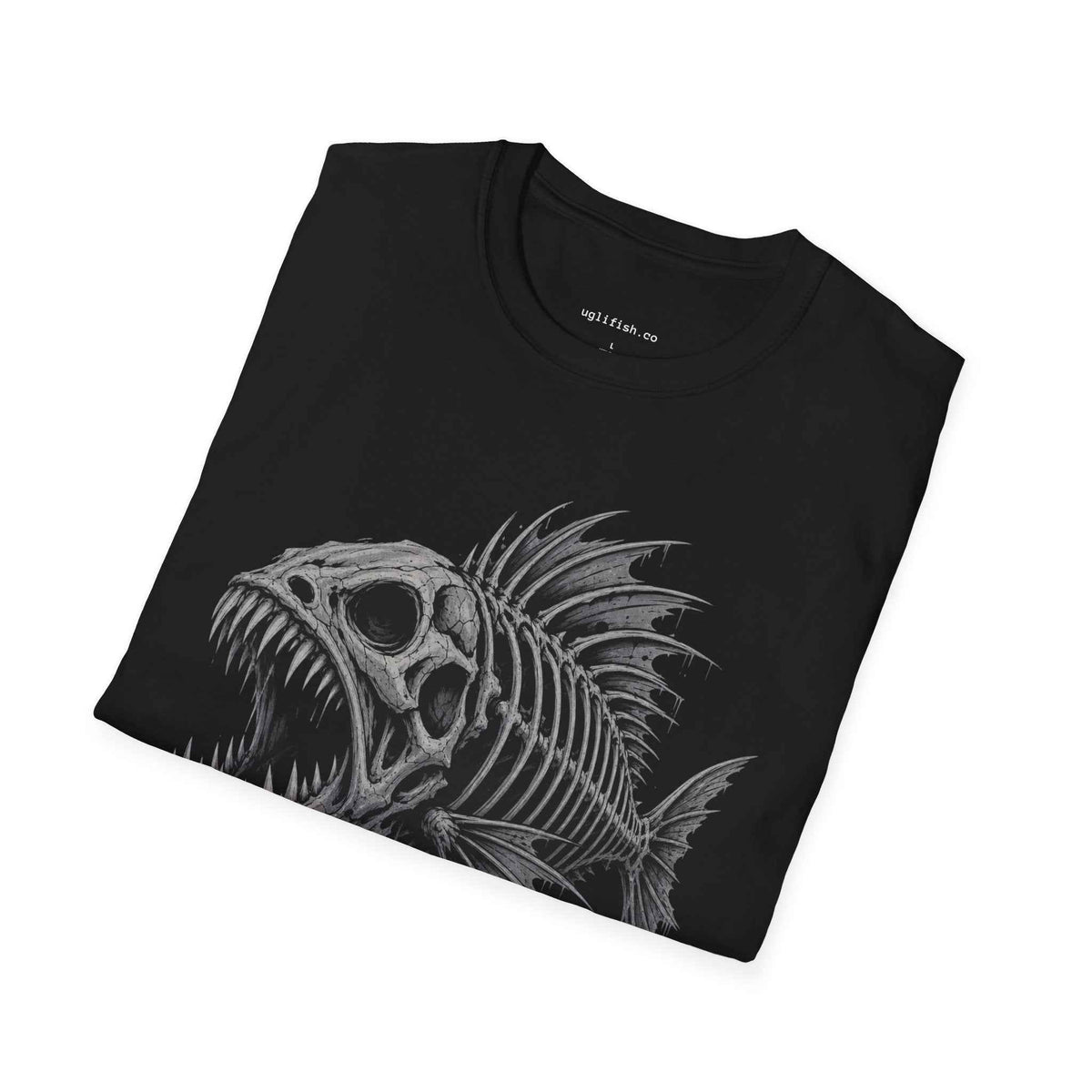 Fish Skeleton T-Shirt — 'Go Fish' Graphic Tee for Anglers & Edgy Beach Style