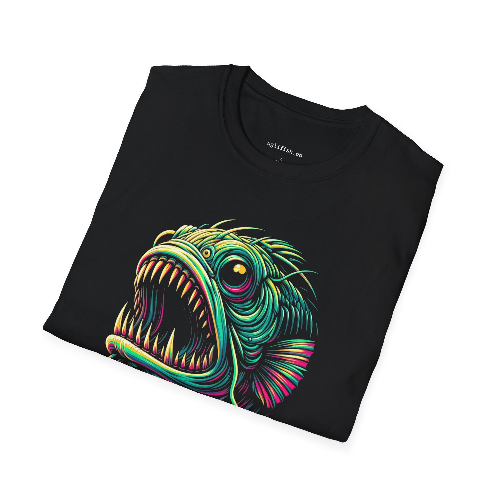 uglifish Neon 09 Graphic Tee - Light Up Your Style with Unique Fish Designs | Casual Wear, Gift for Fish Lovers, Graphic Shirt, Cool T-Shirt, Fun Fish Apparel