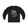 uglifish Design Anglerfish Illustration Long Sleeve Tee | Deep Sea Horror, Monochrome