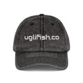 Vintage Embroidered Cap — 'uglifish.co' Washed Cotton Dad Hat