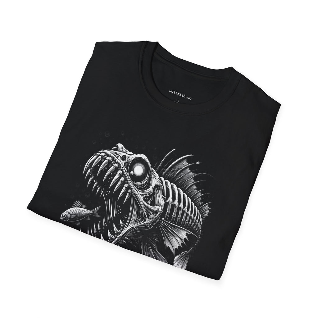 uglifish Swallow You Whole Fish Graphic Tee - Light Up Your Style with Unique Designs | Casual Wear, Gift for Fish Lovers, Graphic Shirt, Cool T-Shirt, Fun Apparel