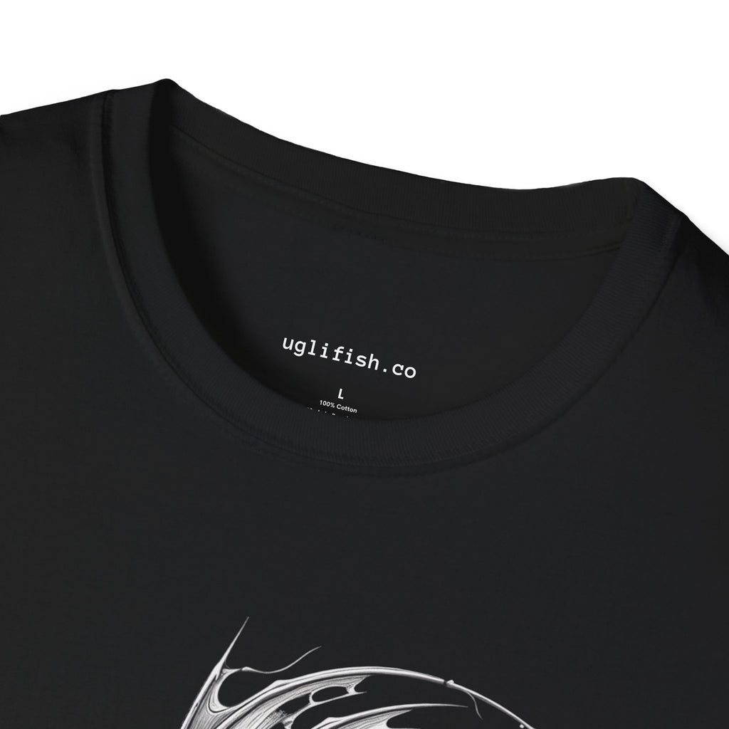 Skeleton Fish Graphic Tee — 'uglifish.co' Dark Ocean Horror T-Shirt